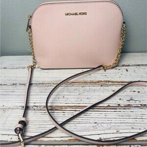 New Michael Kors Blush Leather Large Domed Crossbody Bag Large Cindy